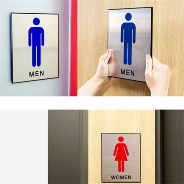 화장실표지판스티커 화장실사인 화장실표지판나무 여자화장실표시