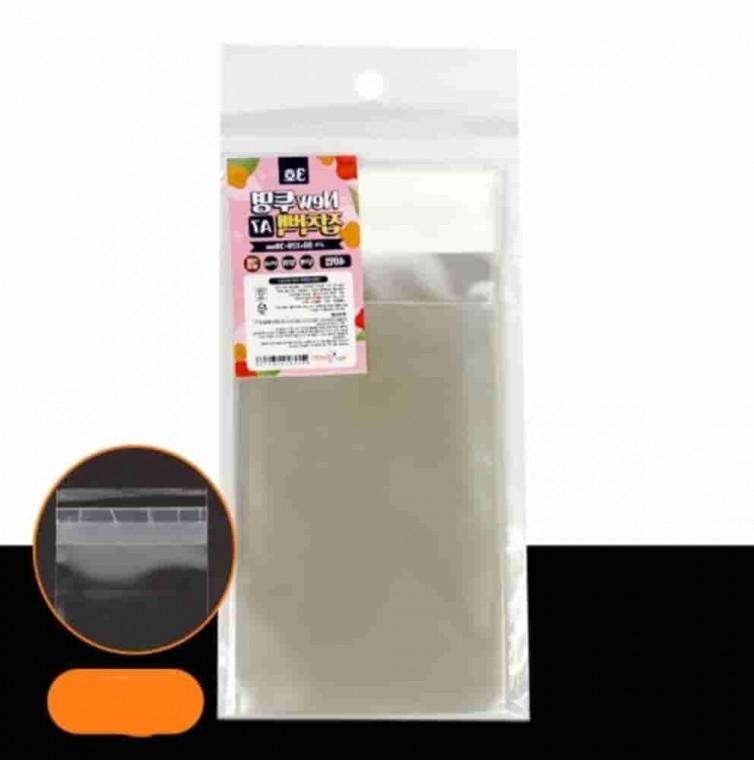 투명접착백 80x120mm 400매 포장용비닐봉투 포장비닐봉지 포토카드비닐 포장용비닐