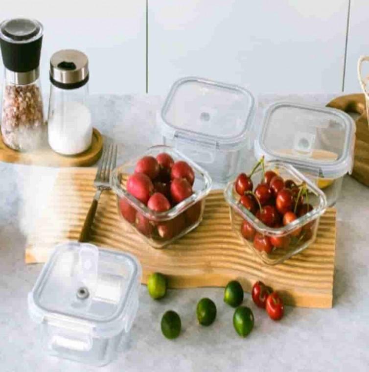 내열유리 밀폐용기 5종 320ml 3p 520ml 2p 냉장고밀폐용기 원두보관 잡곡통 밀폐통
