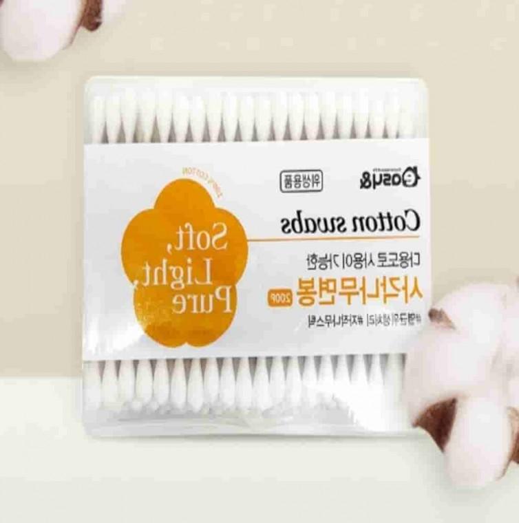 유아면봉 200P 5개 귀후비개 화장면봉 귀청소면봉 순면면봉
