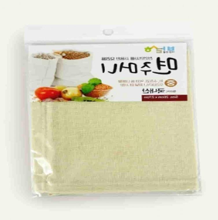 면주머니 중 20x27cm 3개 두부보자기 광목주머니 소창 면포