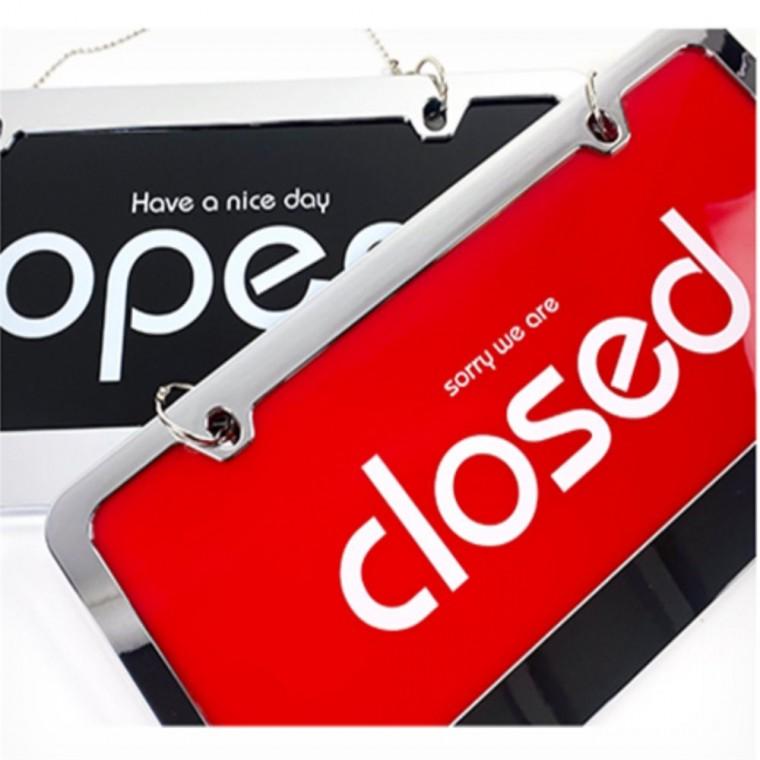 OPEN CLOSED 스텐 입구표지판 푯말 문팻말