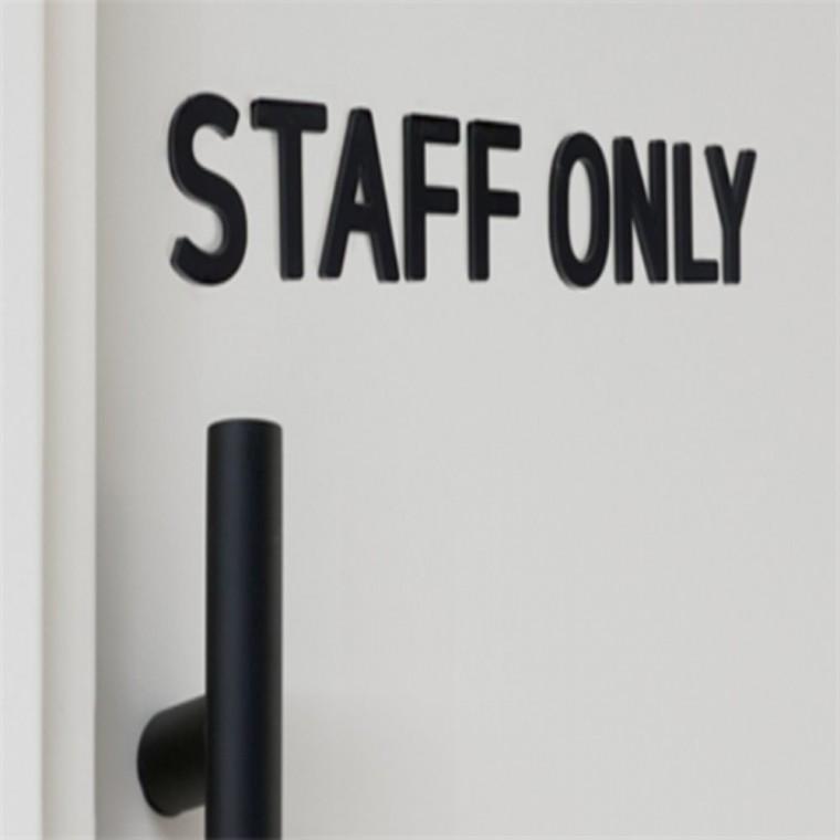 부착식 STAFF ONLY 간판 표지판 매장표시판 식당표지판