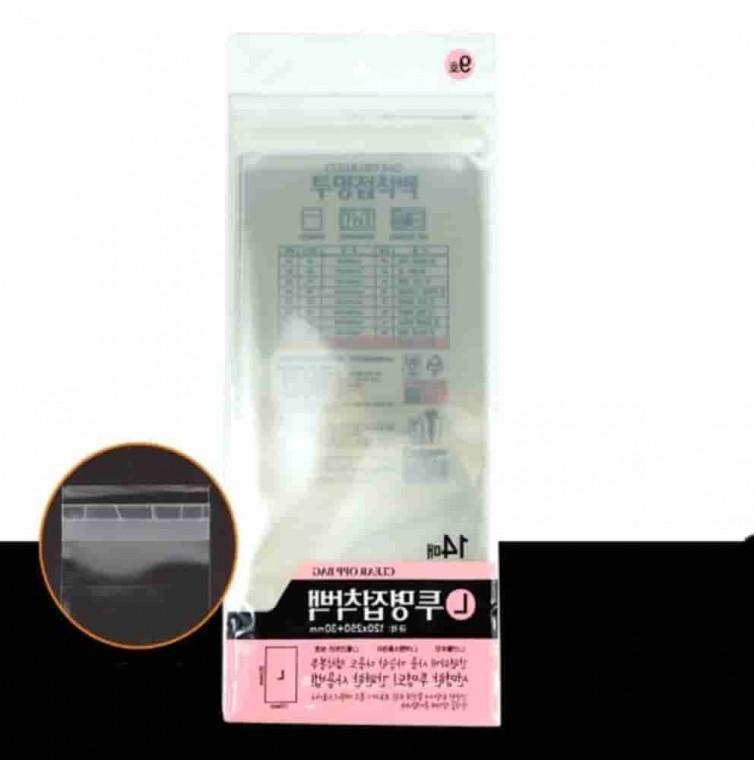 투명접착백 120x250mm 42매 과자봉지 OPP포장비닐 포장봉투 비닐팩