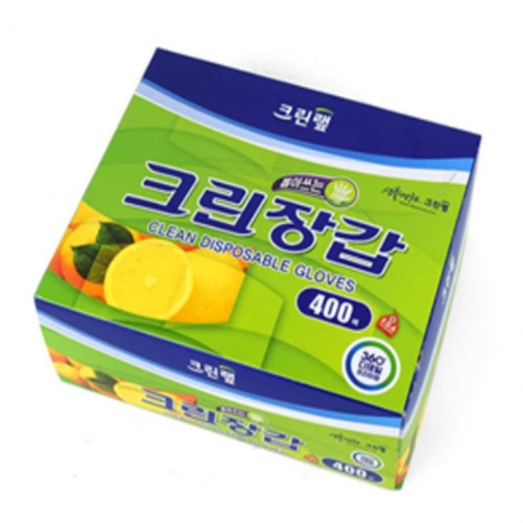 일회용비닐장갑 중형400매 크린랩크린장갑 뽑아쓰는일회용장갑 주방용1회용비닐장갑