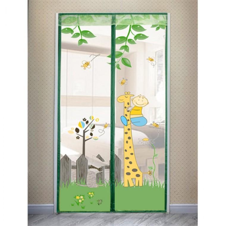 현관문 출입문 자석모기장 기린아이 100x210cm 현관모기장 현관방충문 아파트현관문모기장커튼자석