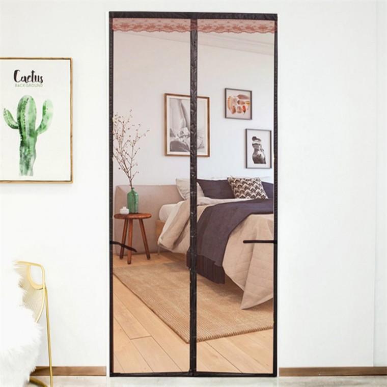 현관문 출입문 자석모기장 100x210cm 브라운 현관방충문 현관문모기장커튼자석 현관방충망