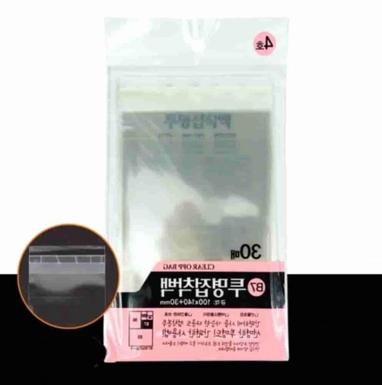 투명접착백 100x140mm 30매 포리백 폴리비닐 악세사리포장지 투명폴리백