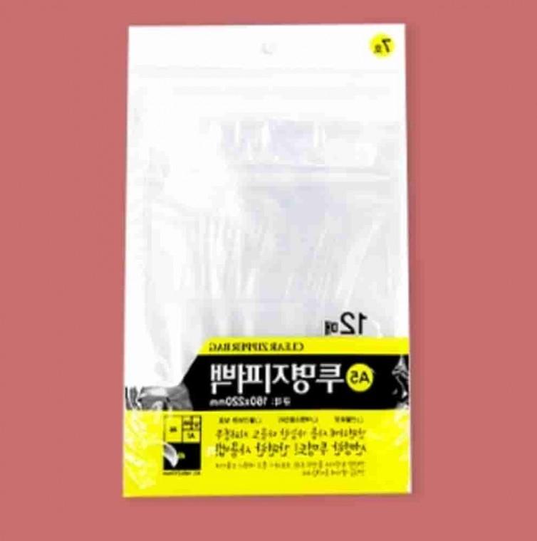 투명지퍼백 160x220mm 12매 3개 비닐지퍼백 PE지퍼백 슬라이드지퍼백 작은지퍼백