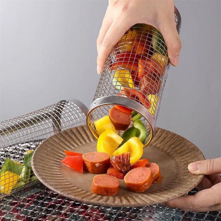 캠핑 바비큐 원통 그릴망 20cm 바베큐그릴망 바베큐그릴망대형 바베큐원형철망