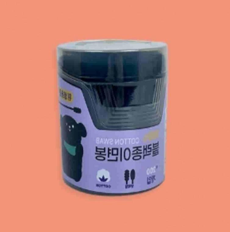 블랙면봉 200P 2개 샤워면봉 일회용면봉 위생면봉