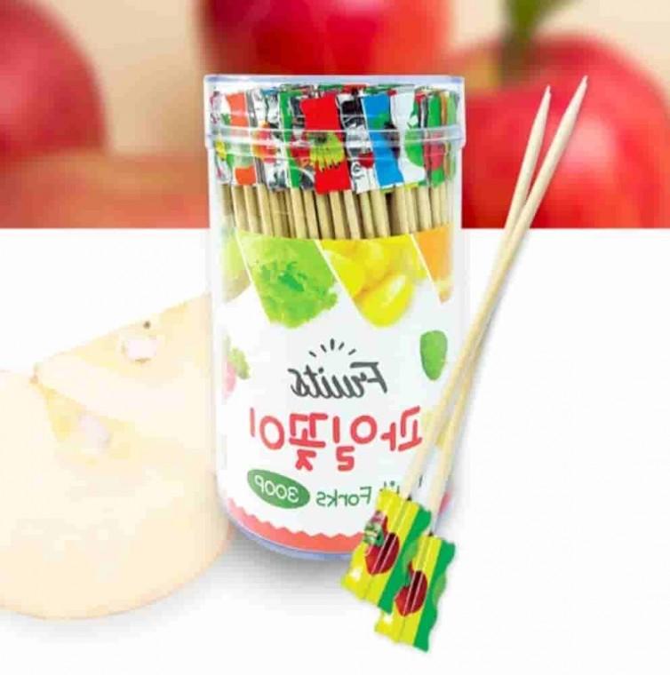 과일꼬지 300P 산적꼬지 샌드위치꽂이 과일이쑤시개 나무이쑤시개