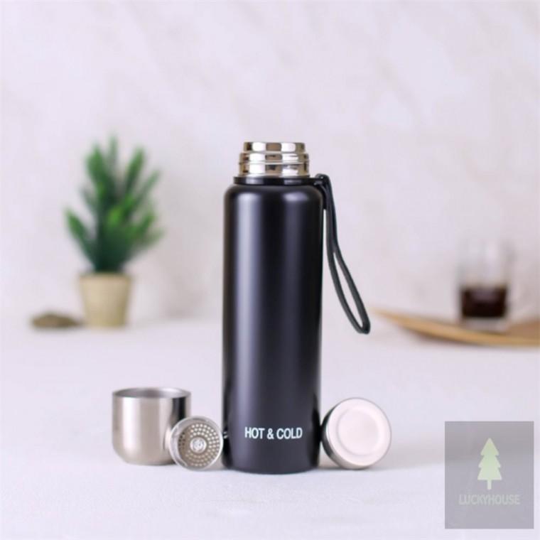 이중진공 스텐 보온보냉병 800ml 블랙 진공스텐텀블러 물이안새는텀블러 휴대용보온병
