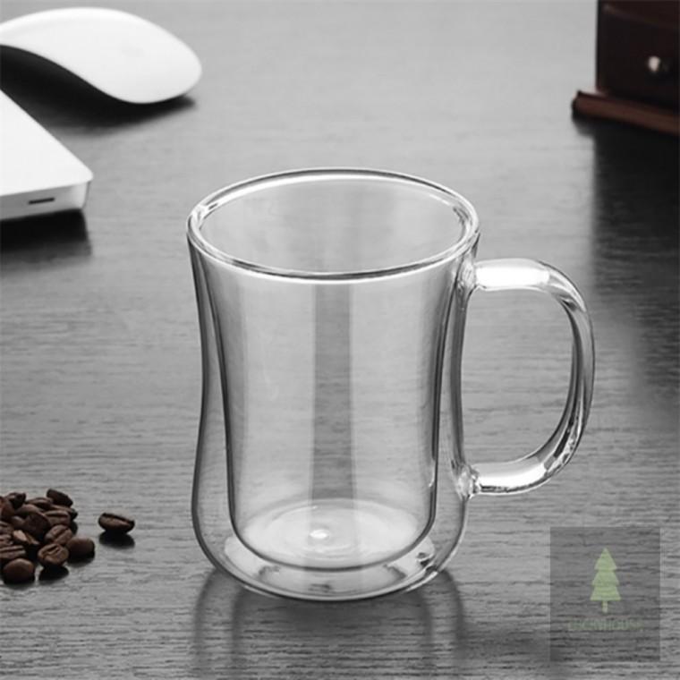 이중 유리컵400ml 유리이중컵 커피유리잔 글라스컵