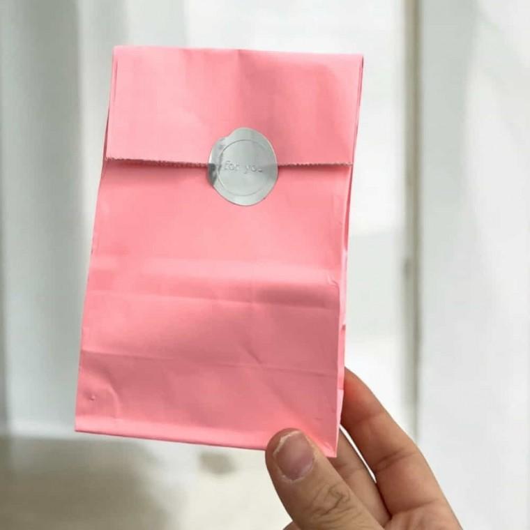 페이퍼백 핑크 샌드위치봉투 식품포장지