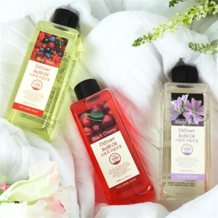거실디퓨저 방향제 리필오일 200ml 2입 블랙체리 화이트머스크 향좋은디퓨저 차량용방향제리필 화장실방향