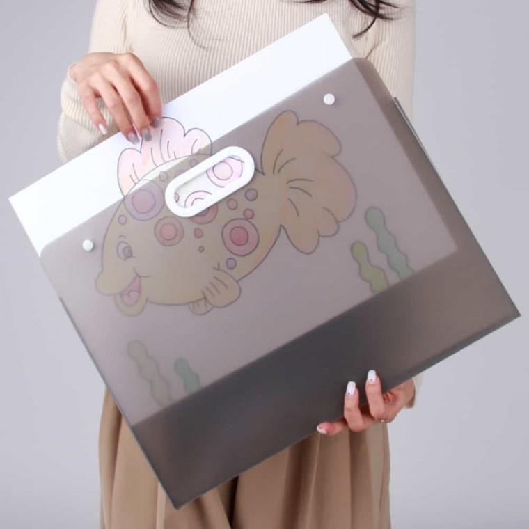 손잡이 포켓파일 A3 블랙 서류보관 파일철