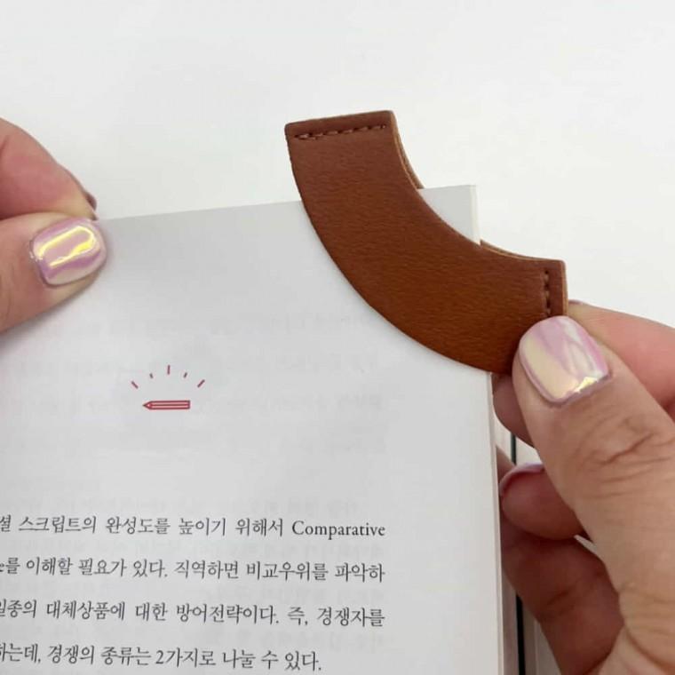 가죽 책갈피 곡선형 고급책갈피 책깔피