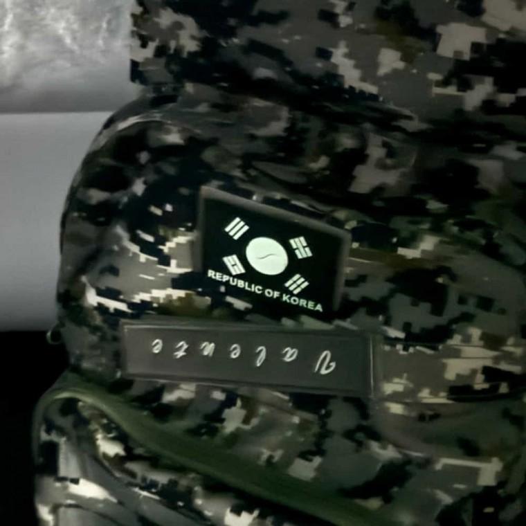 태극기 패치 야광검정 찍찍이와펜 국기패치