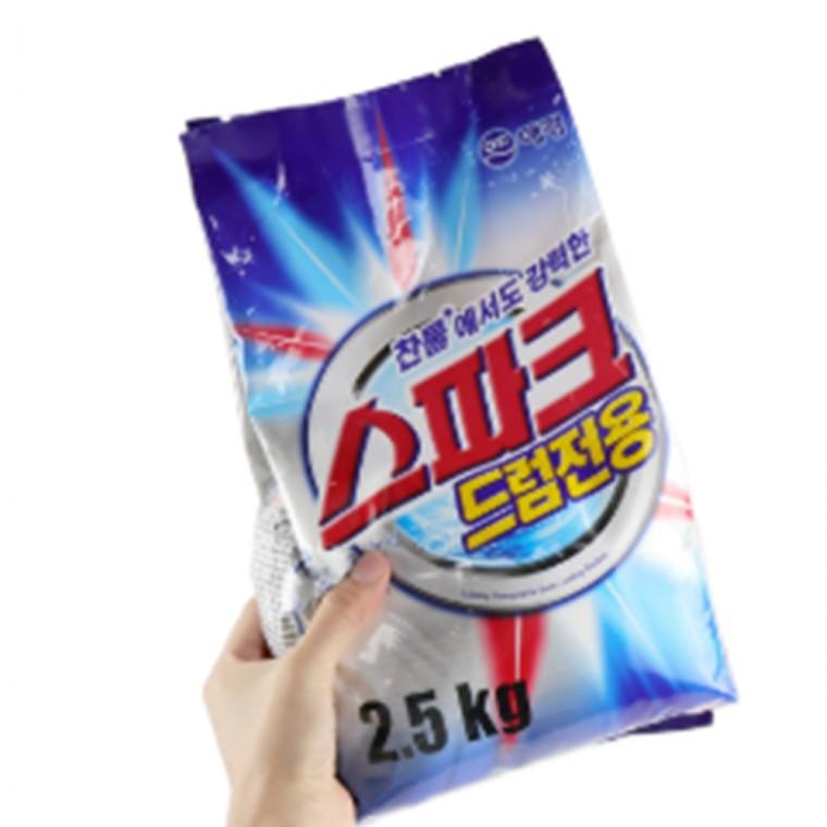 애경스파크 2.5kg 리필 드럼세탁기용 드럼전용세제 거품제거기술