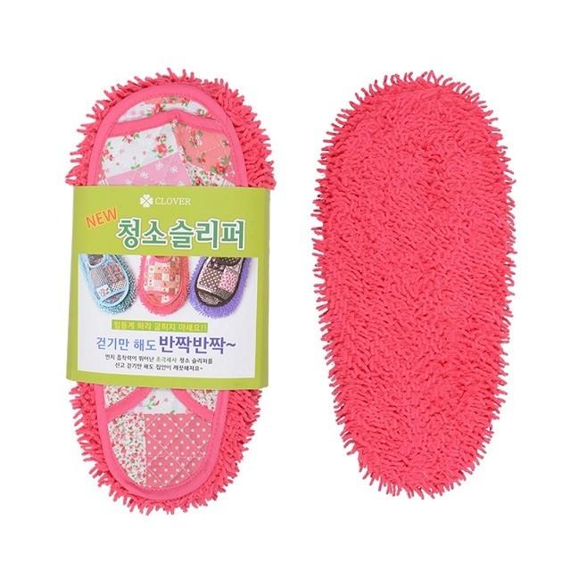 극세사 청소 슬리퍼 탈부착패드 먼지제거 걸레슬리퍼