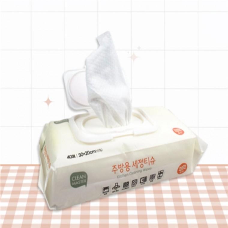 주방용 물티슈 40매 식탁주방용물티슈 유리세정물티슈