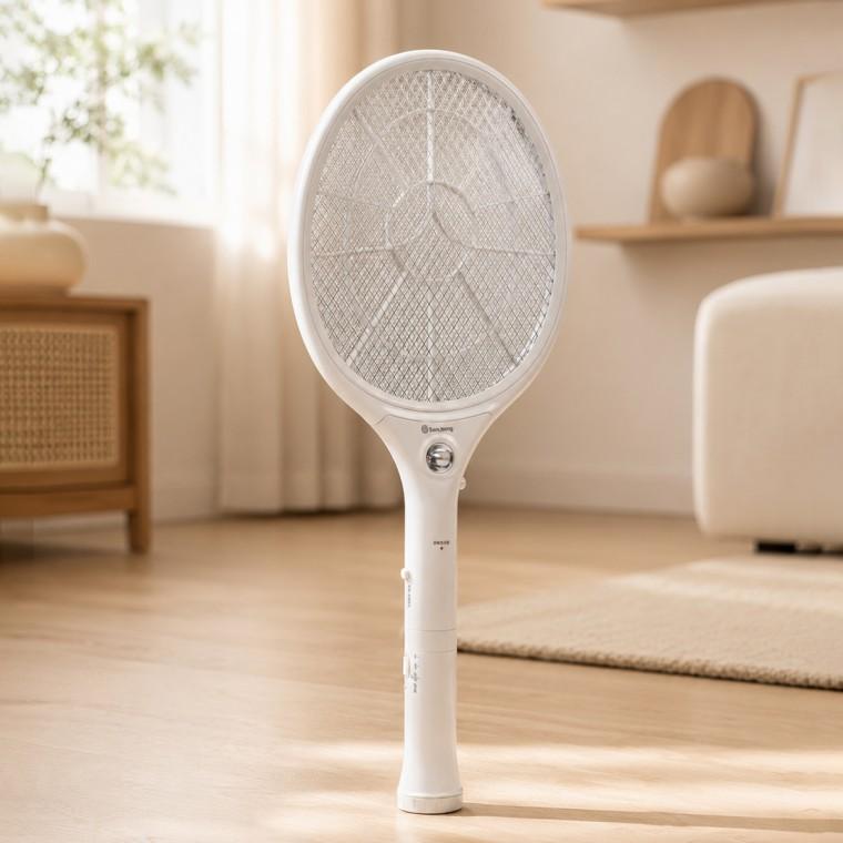 220V 충전식 해충퇴치 LED 후레쉬 해충킬러 전기모기채