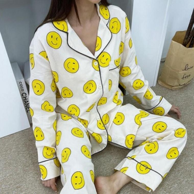 스마일 파자마 잠옷 상하세트