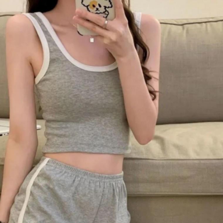 민소매 돌핀팬츠 투피스세트