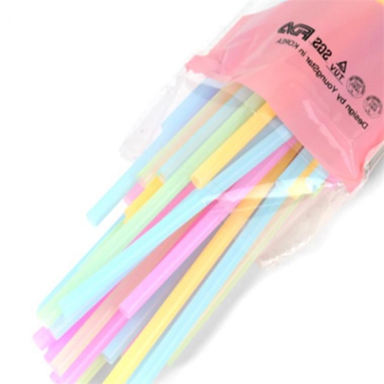 요술주름빨대 50P 일회용빨대 아이스빨대 음료용스트로우