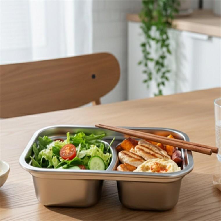 스텐 밀폐 도시락 런치박스 스텐밀폐도시락 2칸도시락 전자렌지스텐밀폐용기