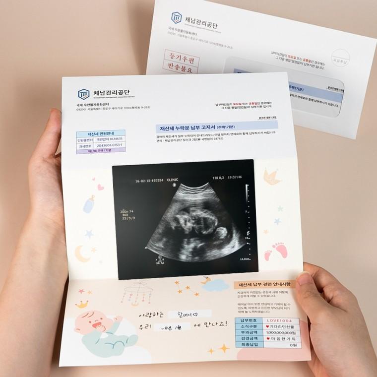 NEW 임밍아웃 카드 고지서 이벤트 임신 서프라이즈 공개 [남편 부모님 둘째 양띠 친구 시댁 친정 알리기]