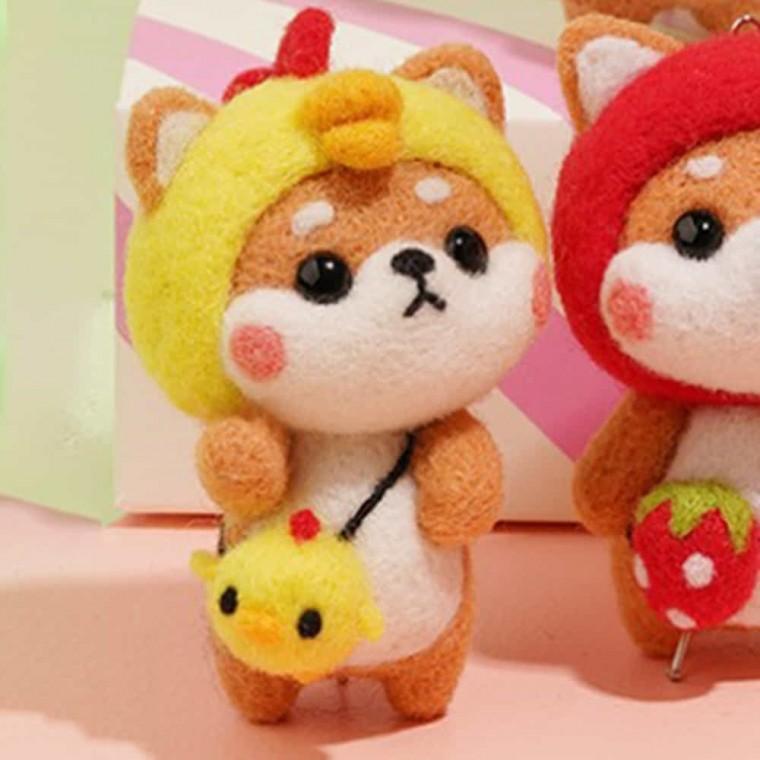 펠트 인형만들기키트 시바견 양모펠트 팰트