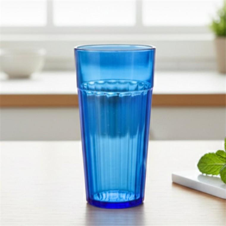 블루음료컵340ml 아이스커피잔 가벼운컵 유아우유컵