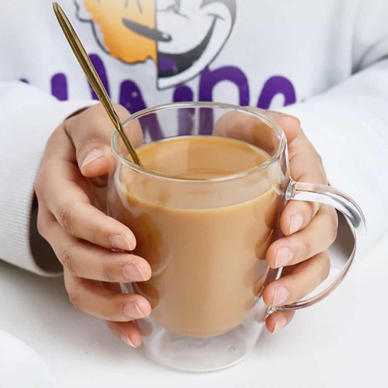 이중유리컵 350ml 예쁜컵 카페유리컵