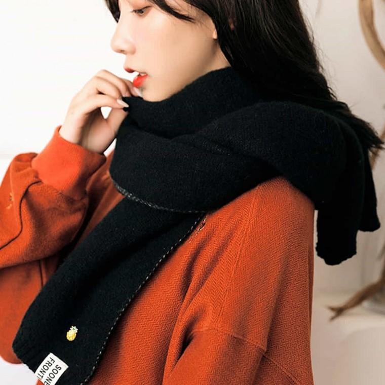 니트 목도리 블랙 방한목도리 여성머플러