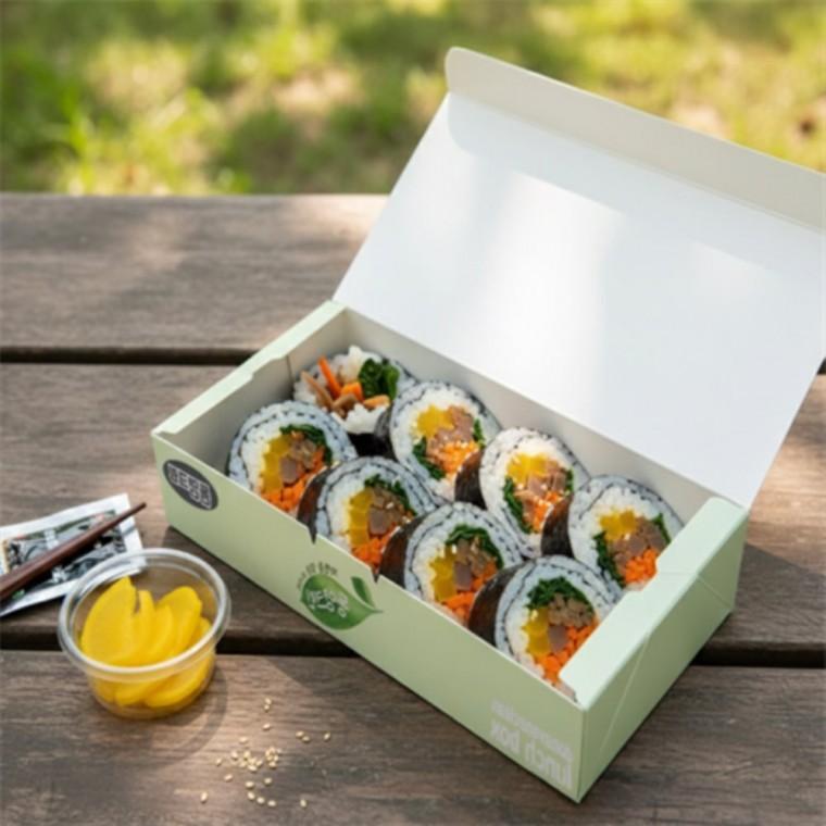 국산 종이 도시락 5개입 김밥포장용기 초밥용기 김밥케이스