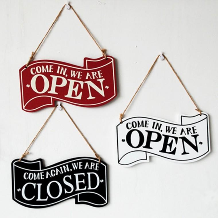 오픈 클로즈 팻말 우드 오픈클로즈안내판 OPEN간판 OPEN