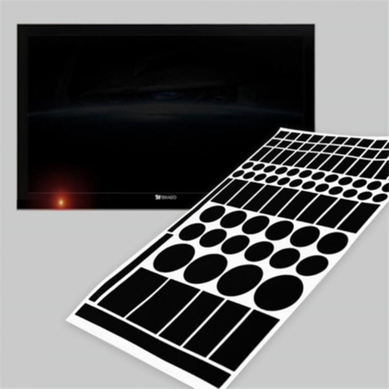 암막스티커 TV 컴퓨터 모니터 콘센트 불빛가리개 암막시트지 불빛차단스티커 LED가리개