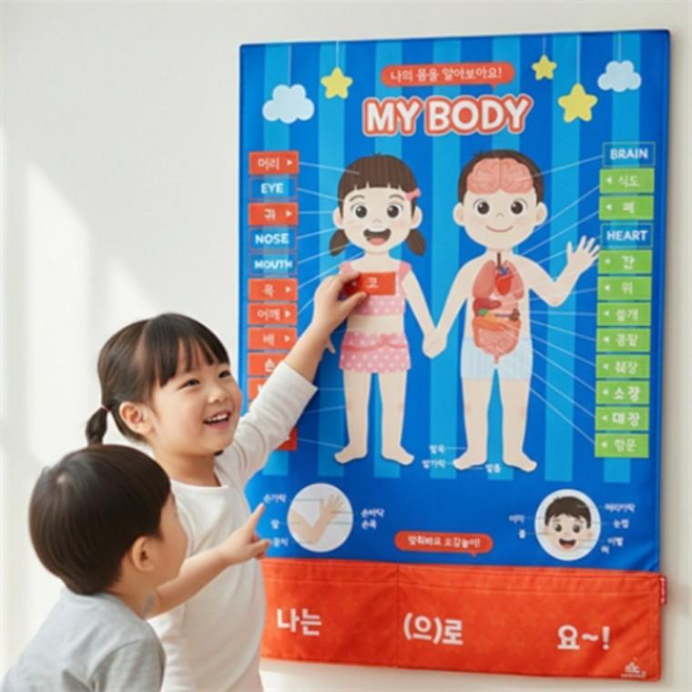 신체기관 펠트교구 나의 몸 배우기 유아교구 놀이교구 신체놀이교구