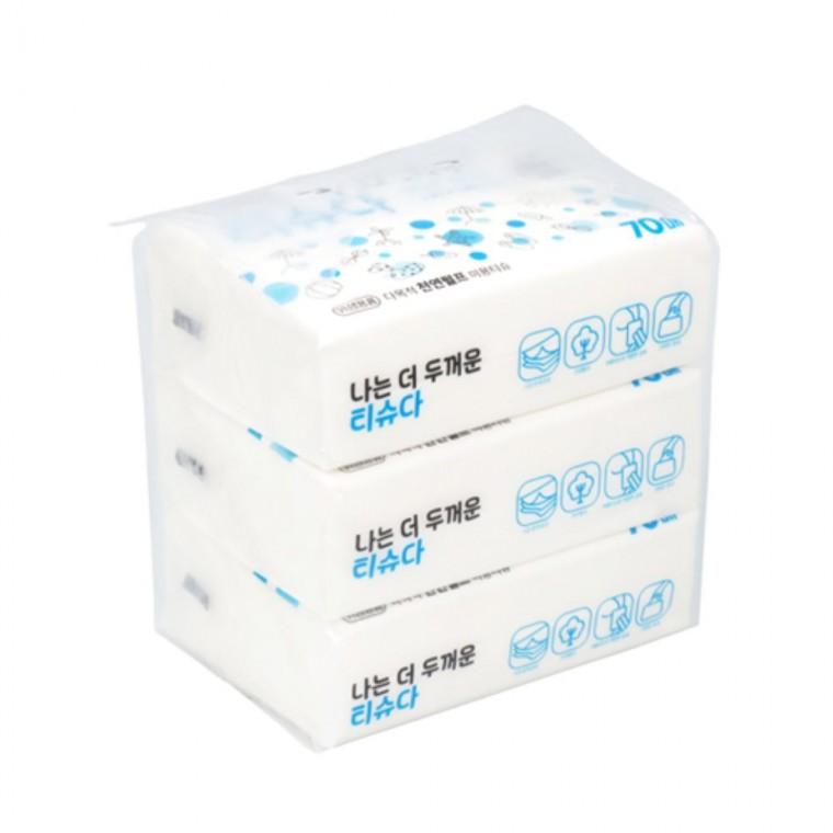 포켓티슈 3개입 70매 휴대용티슈 포켓휴지 휴대용화장지