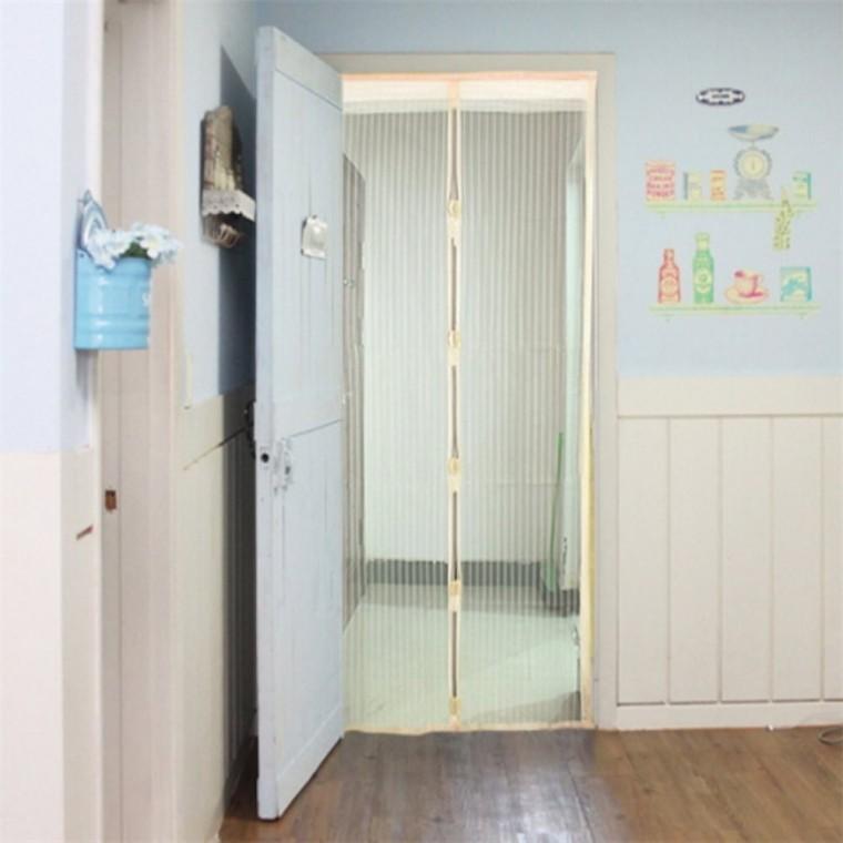 현관문 출입문 자석모기장 아이보리 100cm 아파트현관방충망 출입문자석모기장 방문형모기장