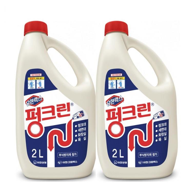 펑크린 배수구클리너 2Lx2개 유한락스 배수구 청소 펑크린 세정제