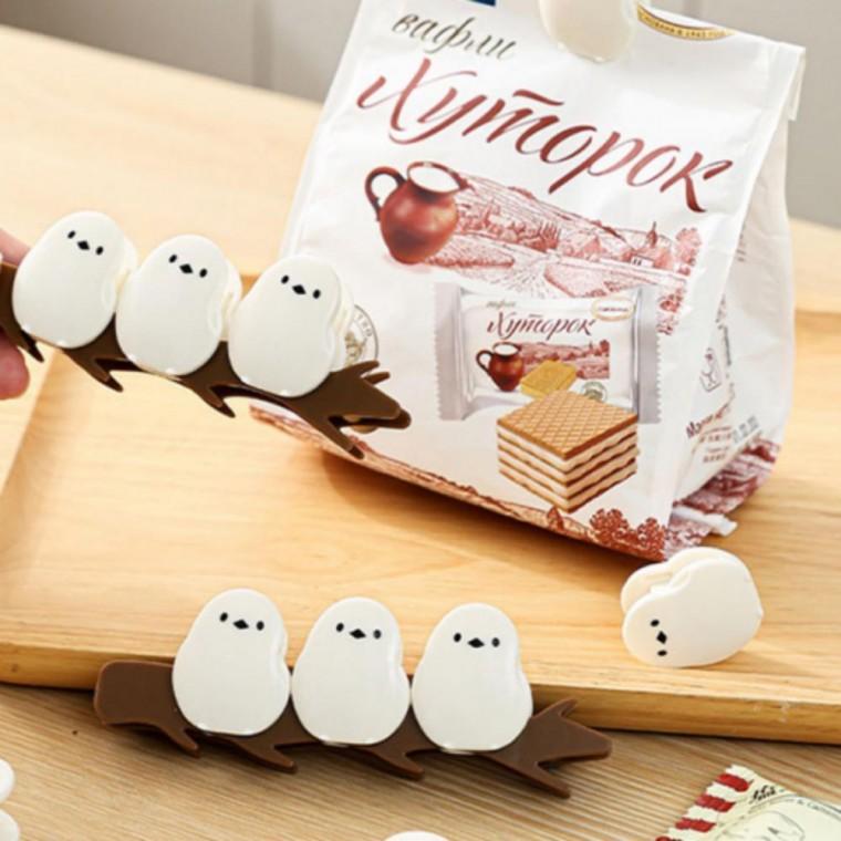 집게 3pcs 가지에앉아있는뱁세 문구 귀여운 가지에앉아있는
