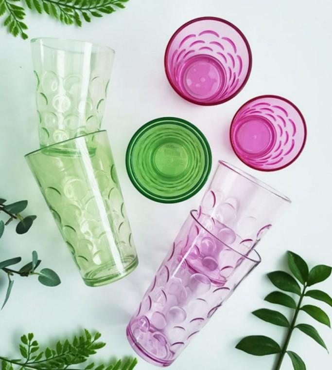 쥬스컵 350ml 물방울 주방용품컵 플라스틱컵 350ml컵 쥬스컵 음료컵
