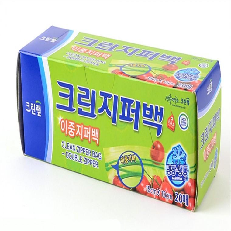 크린랩 이중지퍼백 20매 비닐지퍼백 투명지퍼백
