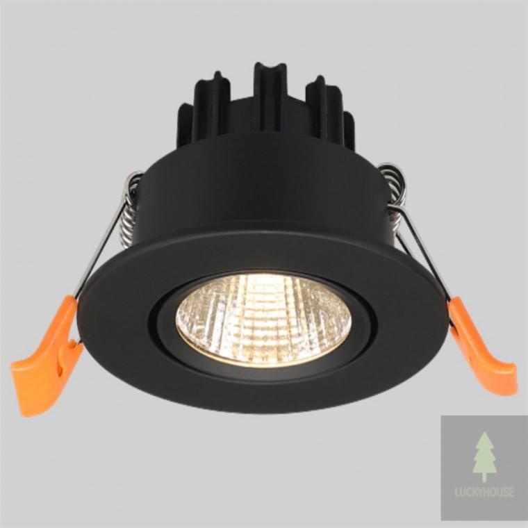 다운라이트 LED회전 천정매립등 각도조절 매입등 5.1cm(2인치) 6W 블랙 거실매입등 led회전매입등 매입조명