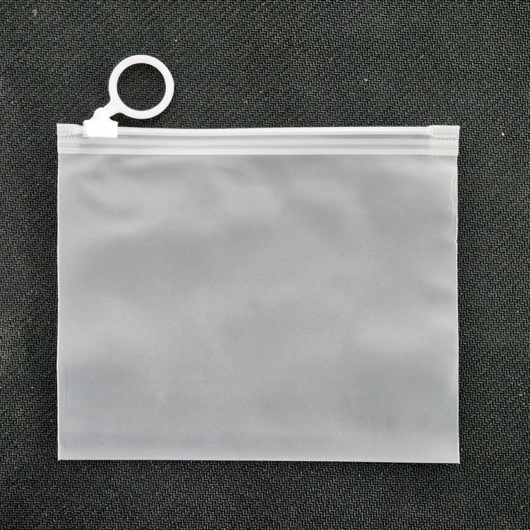 반투명 슬라이드 PVC 지퍼백 수납 파우치 15x12cm