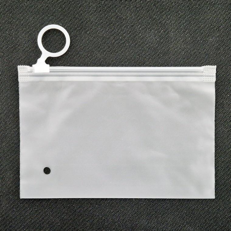 반투명 슬라이드 PVC 지퍼백 수납 파우치 15x10cm