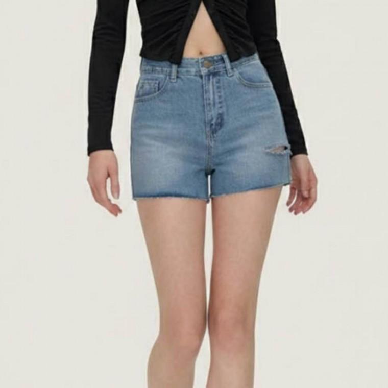 핫팬츠 빈티지 옆트임 데님 숏팬츠 청 여름 여성 3부 반바지